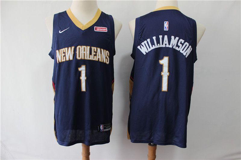 Men New Orleans Pelicans #1 Williamson Blue Game Nike NBA Jerseys